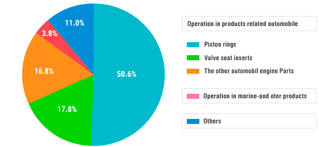 Sales by product in 2022